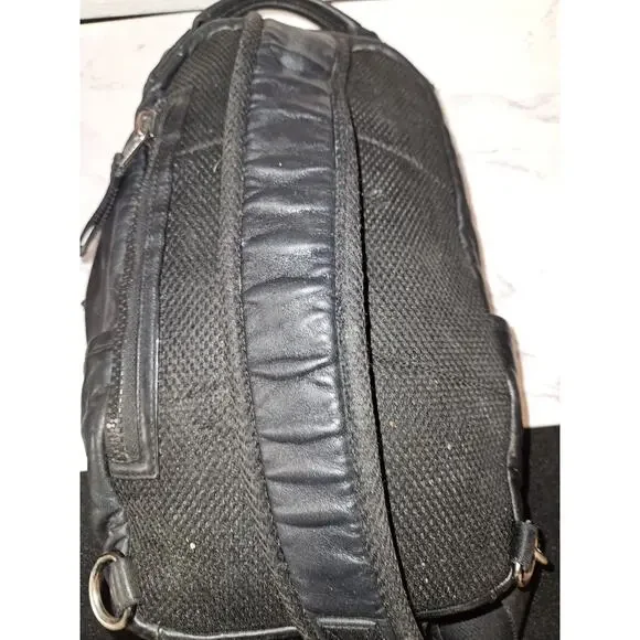 COACH Edge Backpack In Signature Canvas C Tan Leather Unisex Crossbody 13x10x3.5 - Picture 7 of 16